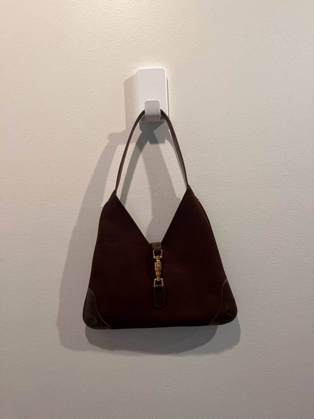 Brown Suede Shoulder Bag - Picture 5 of 12